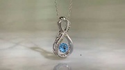 Blue Topaz Infinity necklace 